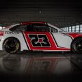 Jordan's NASCAR Toyota Camry shown with #23 and Bulls colors image