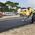 San Miguel Corporation built a road using recycled plastic image