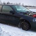 Quad-turbo, tank-tracked Honda Civic is a snowmobile on steroids image