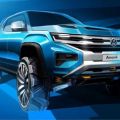 2022 Volkswagen Amarok looks lean and mean in sketch form image