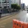 Broken Manila Water pipe turns EDSA into a river image