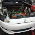 Someone is swapping a Montero V6 into a Mitsubishi Mirage image