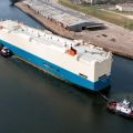 Cargo ship carrying Porsches, Audis, catches fire image