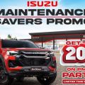 Isuzu PH giving PMS discounts with Maintenance Savers Promo image