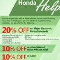 Honda PH grants subsidy for servicing flooded vehicles image