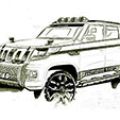 Mahindra previews 'battle tank inspired' TUV300 with sketch image