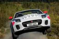 Go open top rallying in this Jaguar F-Type rally car image