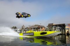 Watch: 862 HP Subaru WRX STI jumps over speedboat image