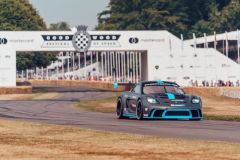 WATCH: Porsche climbs Goodwood with all-electric Cayman GT4 image