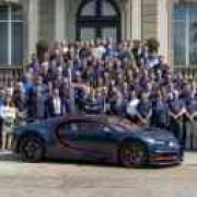 100th Bugatti Chiron rolls off the factory floor image