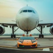 This Lamborghini Huracan guides airplanes in Italy for a living image
