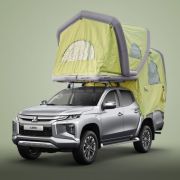 Forget roof racks, this Mitsubishi Strada has a roof tent image