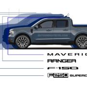 Size check: 2022 Ford Maverick vs. Ranger, F-150, Super Duty image