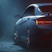 Hot four-door: Hyundai releases teaser shots of 2022 Elantra N image