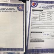 This is the LTO's new motor vehicle certificate of registration image