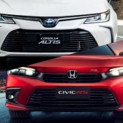 Spec Check: 2022 Honda Civic vs 2020 Toyota Corolla Altis image