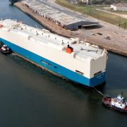 Cargo ship carrying Porsches, Audis, catches fire image