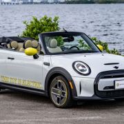 Mini is promoting EVs with topless Cooper SE image
