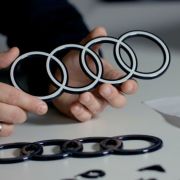 Audi unveils redesigned four-ring logo image
