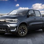 This is the production version of Ram's electric pickup truck image