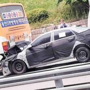 Test gone wrong: Hyundai Accent mule hits bus in Korea image