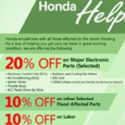Honda PH grants subsidy for servicing flooded vehicles image