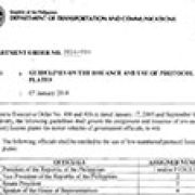 DOTC issues new rules for Protocol Plates of government officials  image