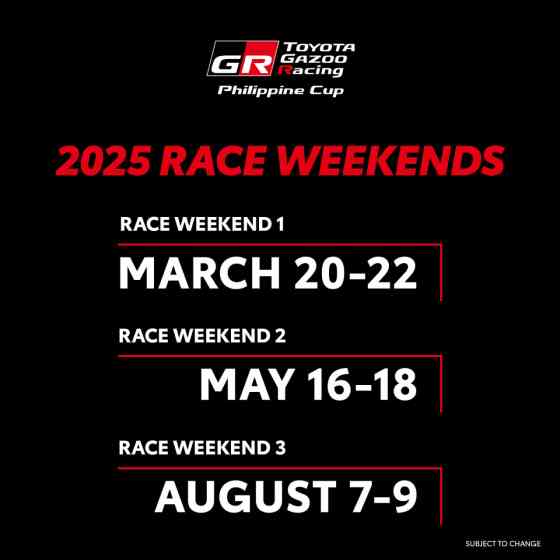 2025 Toyota Gazoo Racing Philippine Cup starts March 20-22 image