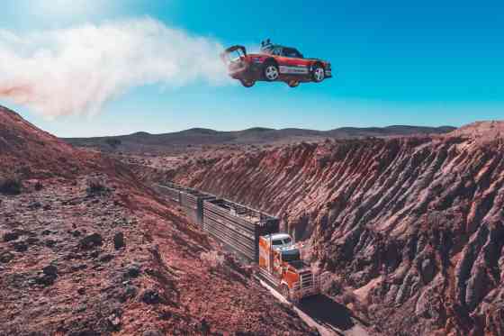 WATCH: Subaru Brat goes water skimming in Travis Pastrana's last Gymkhana film image
