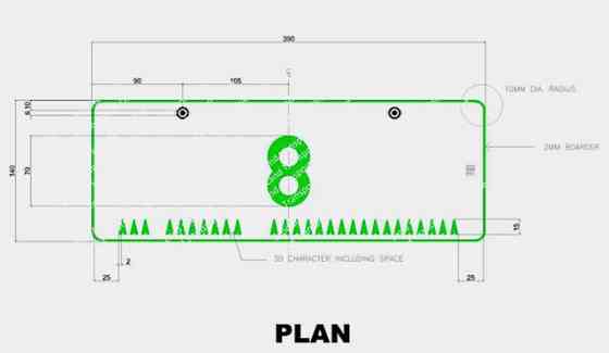 On a silver (license) plate image