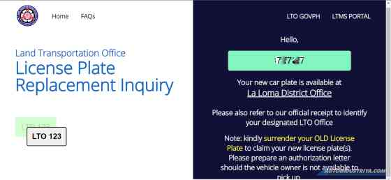 LTO: Claim new plates within 60 days or face penalty image