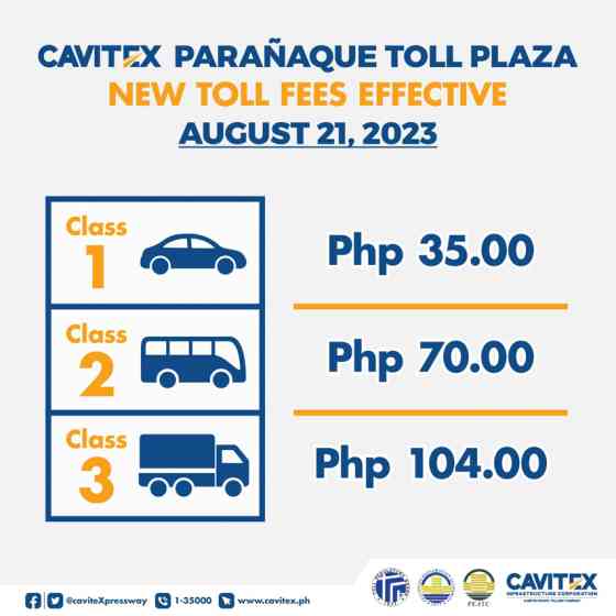 CAVITEX to increase toll rates effective August 21 image