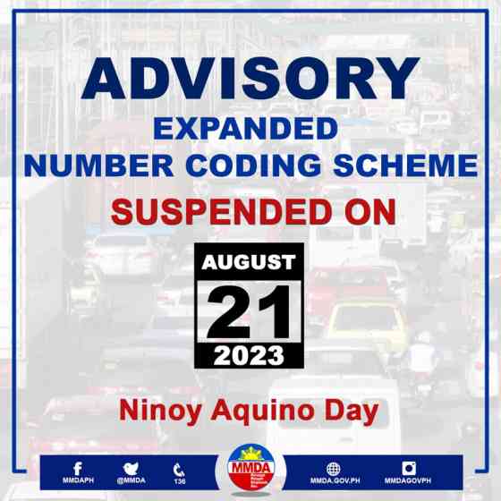 Number Coding suspended on Monday, August 21, 2023 image