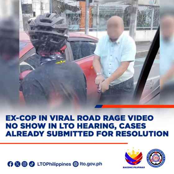 Viral ex-cop no-show at LTO, son surrenders license image
