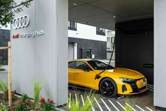 Audi powers EV charging station with recycled e-tron batteries image