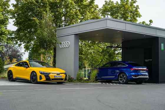 Audi powers EV charging station with recycled e-tron batteries image