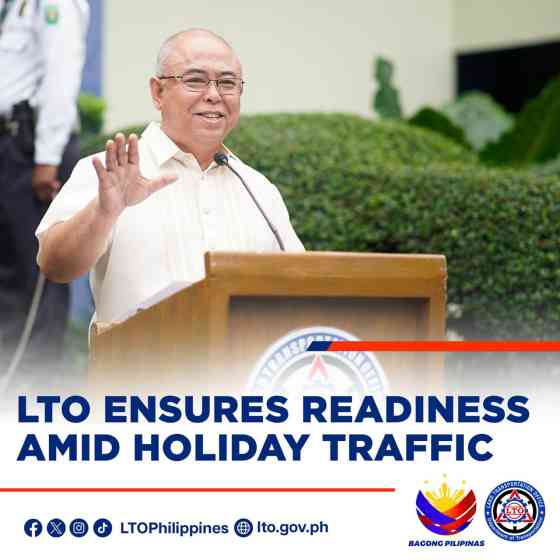LTO vows they will be ready for holiday traffic image