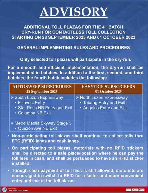 NLEX Balintawak is RFID only starting October 15 image