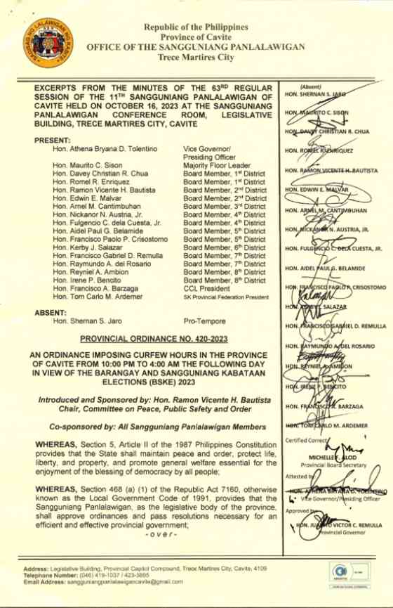 ICYMI: Cavite-wide curfew in effect, no age exemption image