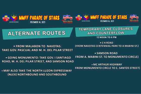Parade of Stars 2023: Avoid these areas on Saturday, December 16 image