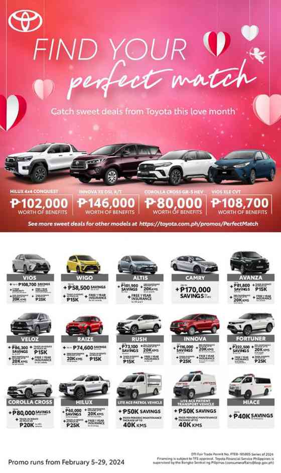 The Perfect Match: Toyota PH offering sweet deals this February image