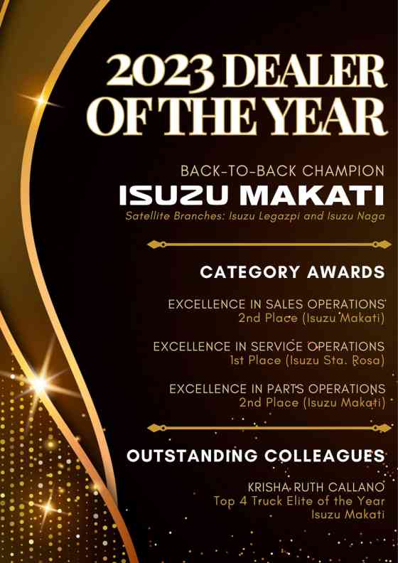 Isuzu Makati wins back-to-back IPC Dealer Of The Year award image
