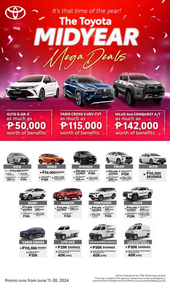 Get big savings this June with Toyota&rsquo;s midyear mega deals image