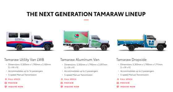 Here are specs, features, variants of all-new Toyota Tamaraw for PH image