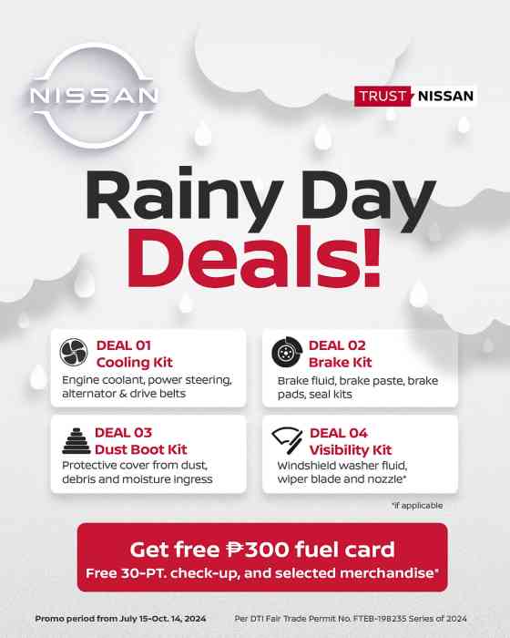 Nissan PH launches Rainy Day Deals for its aftersales service image