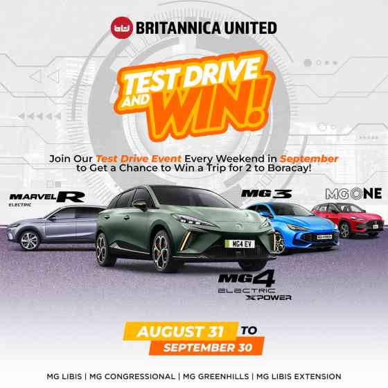 Test drive at MG Greenhills and win a trip to Boracay image