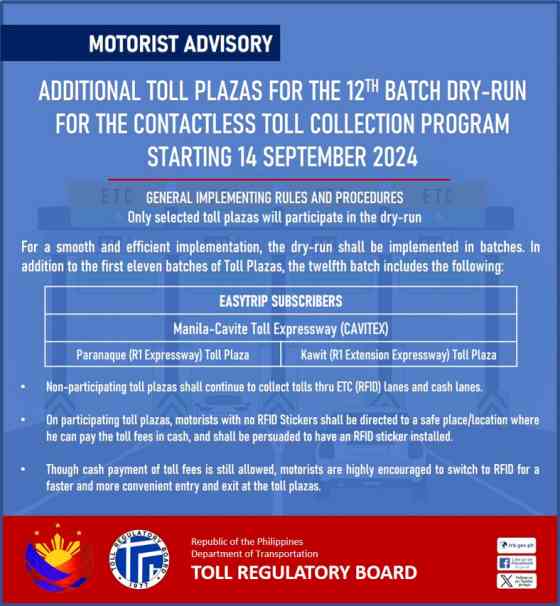 CAVITEX to start full RFID dry run on Sept. 14 image