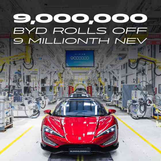 BYD has built its 9 millionth electrified vehicle image