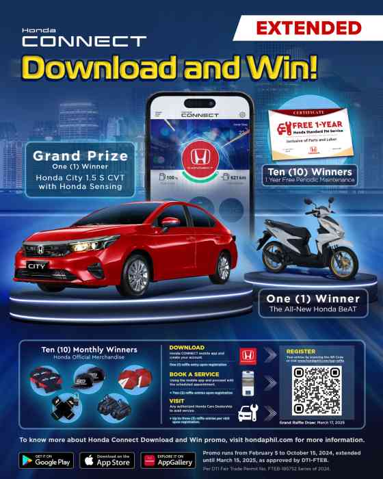 Honda &ldquo;Download and Win&rdquo; promo extended until March 2025 image