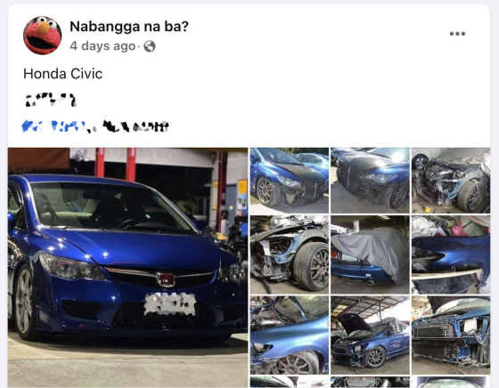Buyer Beware: FB group posts crashed cars in PH image